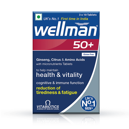 Wellman 50+ with micronutrients 30 Tablets for health and vitality