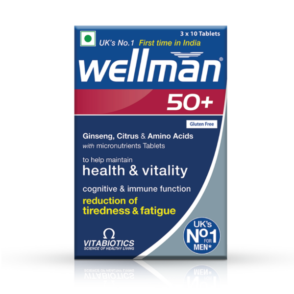 Wellman 50+ with micronutrients 30 Tablets for health and vitality