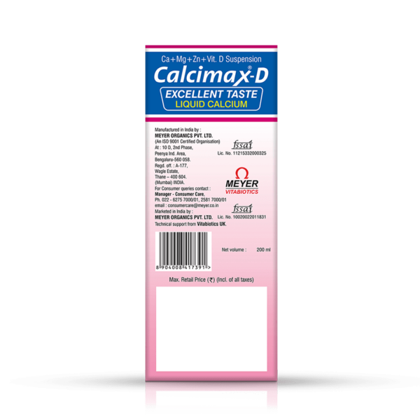 Calcimax D Suspension 200ml Back View d0c03933 23ef 435c b6ea c8812ab6204a