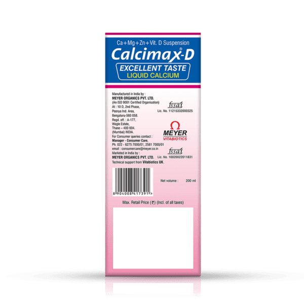 Calcimax D Suspension 200ml Back View d0c03933 23ef 435c b6ea c8812ab6204a