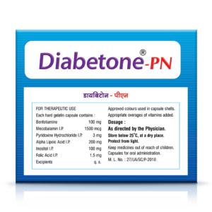 Diabetone-PN capsules for therapeutic use to support diabetic health