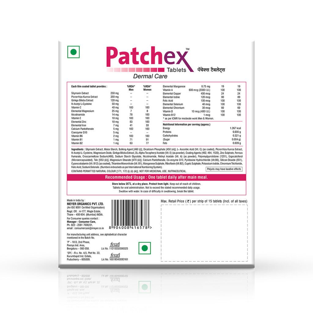 Patchex Tablets Ingredients and Usage