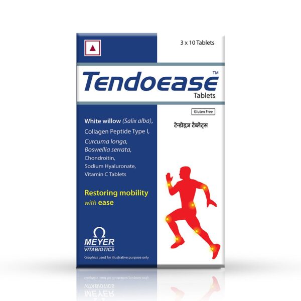 Tendoease tablets (1 strip of 10) for supporting joint and tendon health