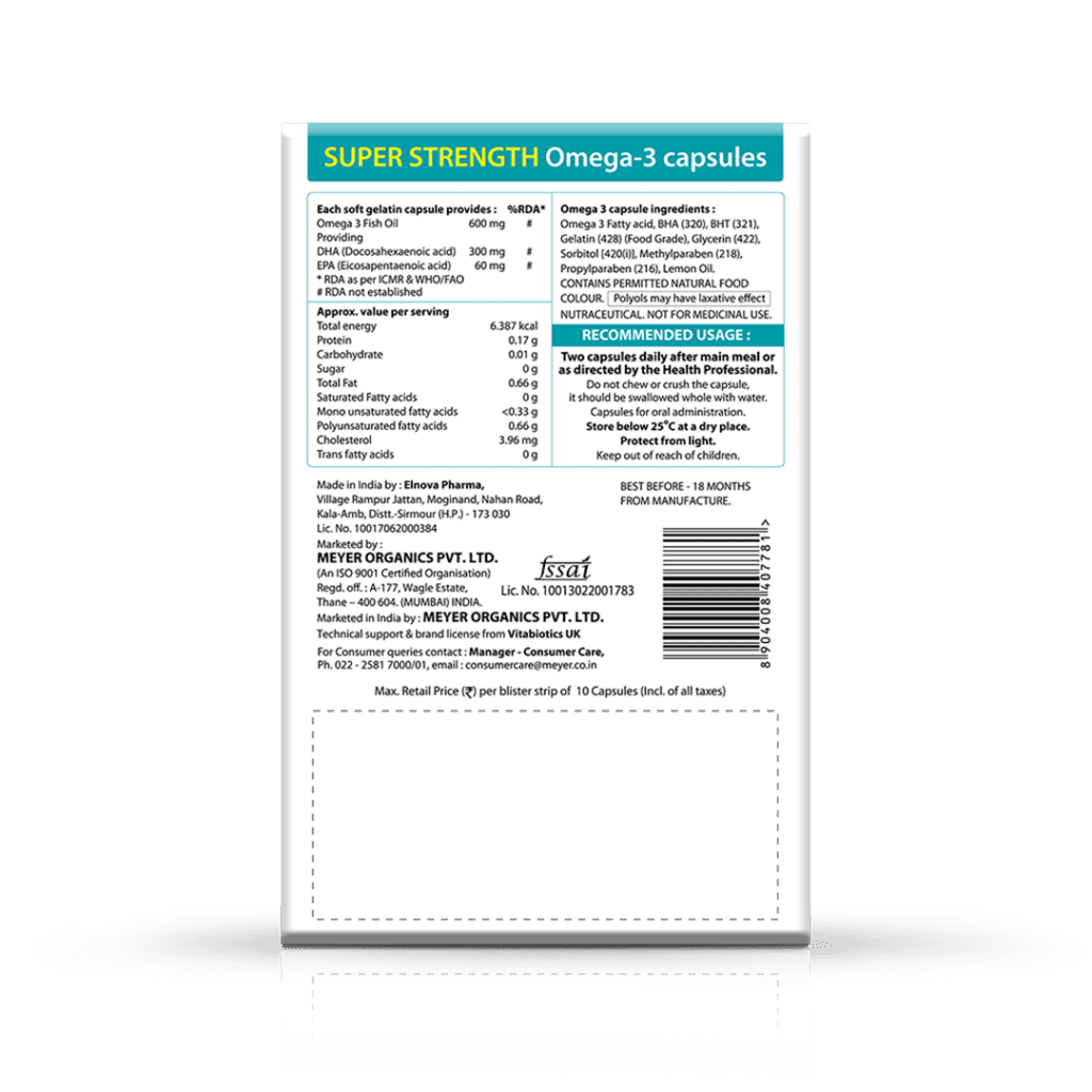 Omega 3 Capsules instructions and usage