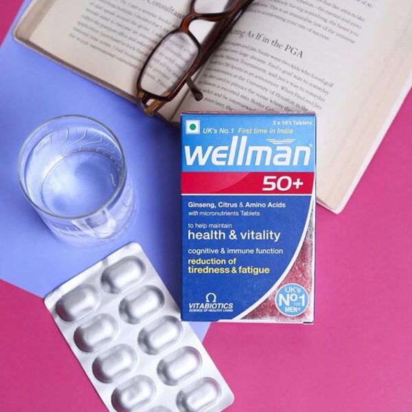 Wellman 50+ men's health supplement with micronutrient tablets