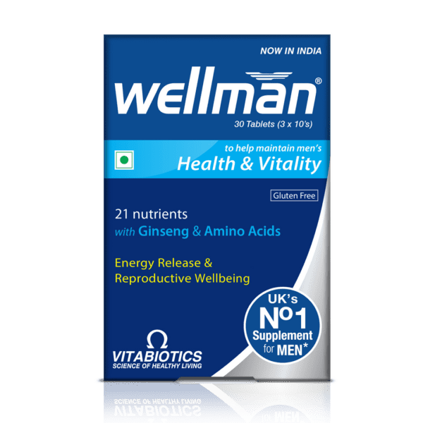 Wellman men's health supplement tablets with 21 nutrients